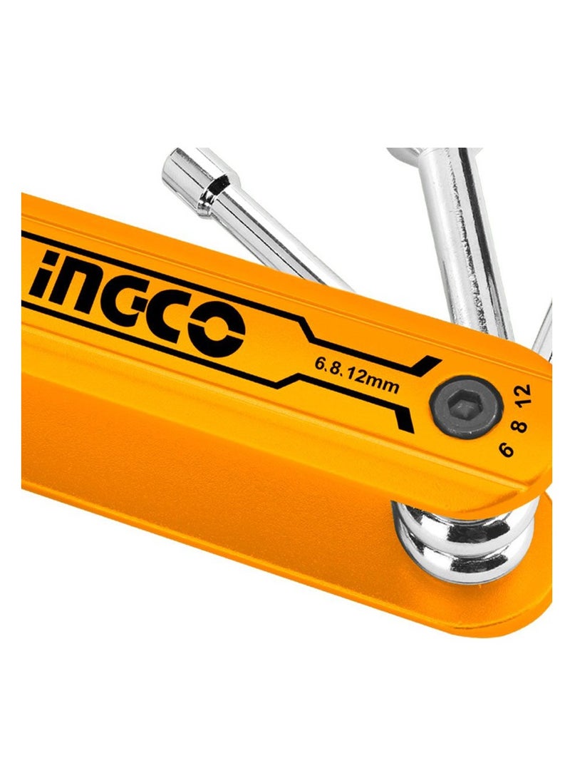 إنجكو مجموعة مفكات صواميل قابلة للطي من INGCO، 6 قطع - HFND0601 - Image 3