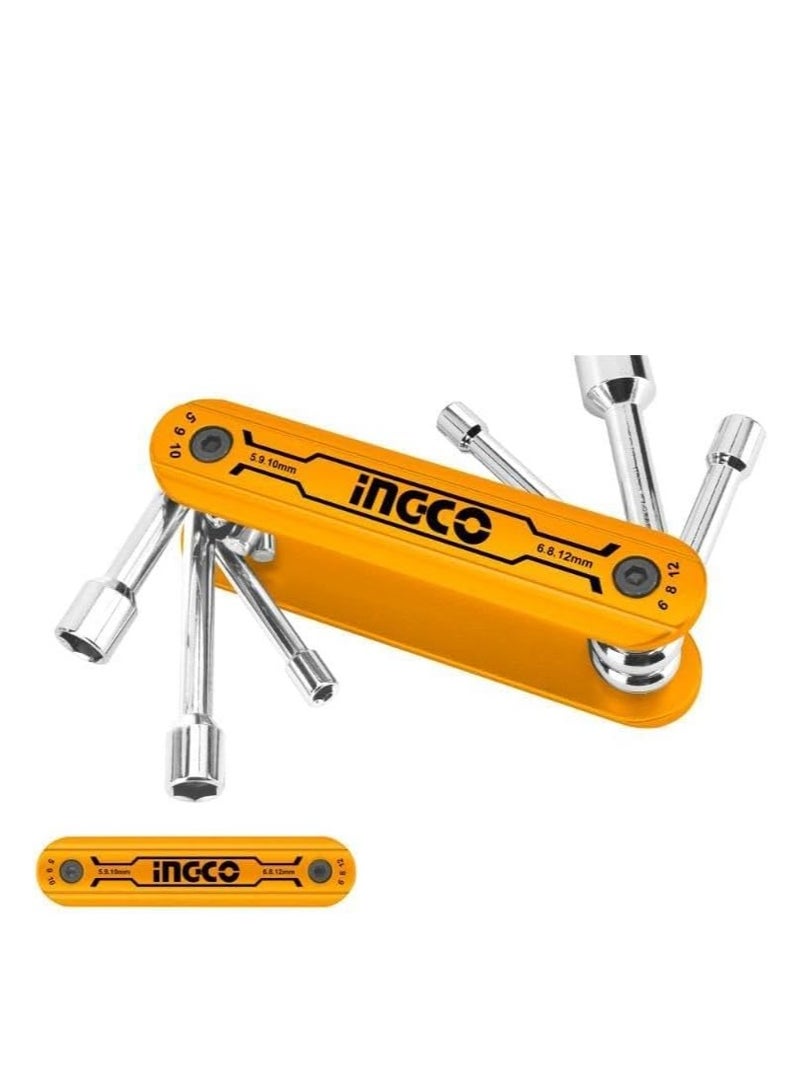 إنجكو مجموعة مفكات صواميل قابلة للطي من INGCO، 6 قطع - HFND0601 - Image 1