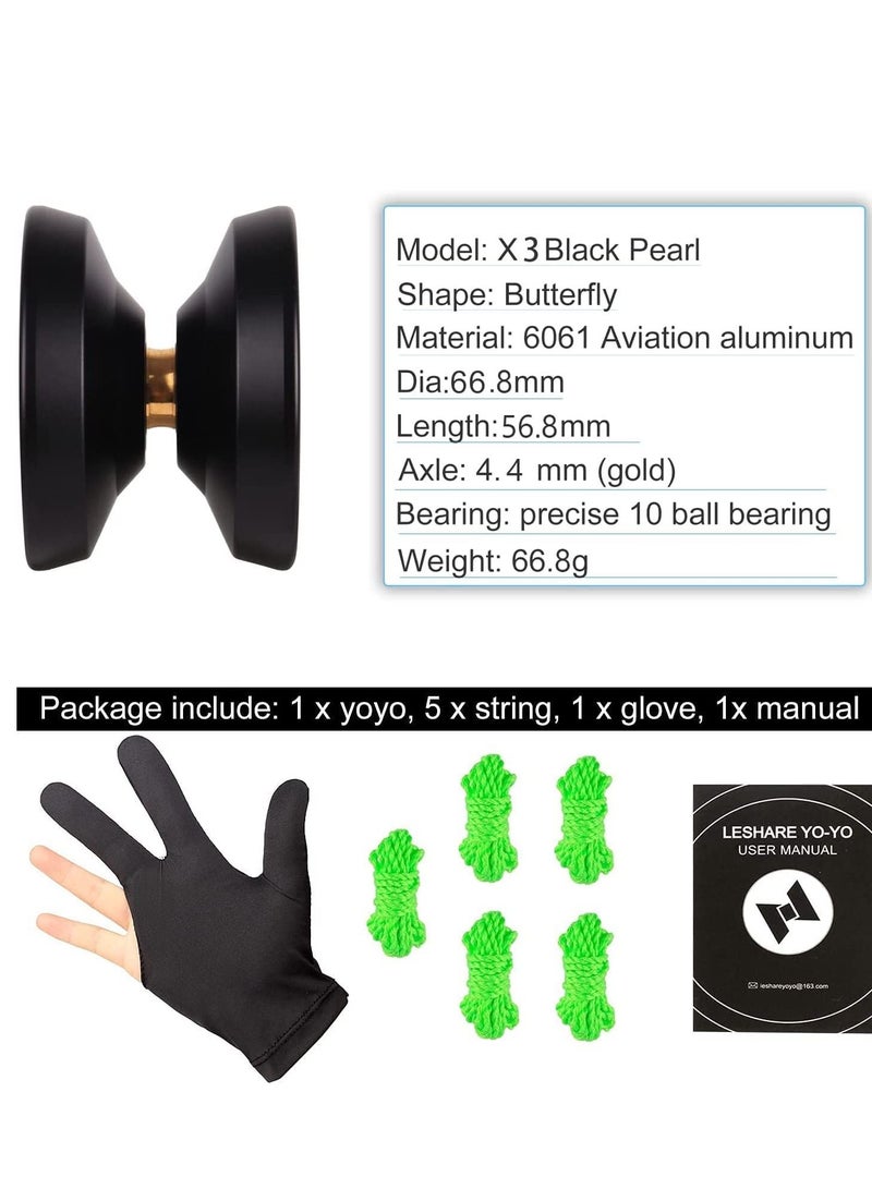 Excefore Yoyo, Responsive Yoyo, N11 Professional Unresponsive Yoy N11 Alloy Aluminum YoYo Ball, Super Durable+ Yoyo Glove+5 Yoyo Strings, Suitable for beginners adults and children - Image 5