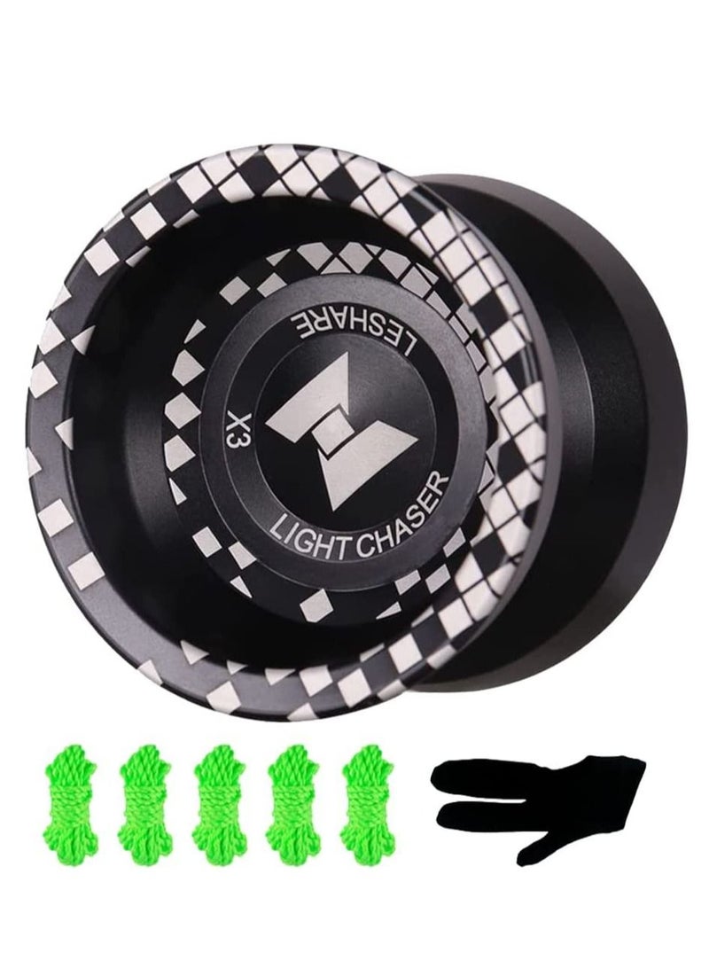 Excefore Yoyo, Responsive Yoyo, N11 Professional Unresponsive Yoy N11 Alloy Aluminum YoYo Ball, Super Durable+ Yoyo Glove+5 Yoyo Strings, Suitable for beginners adults and children - Image 1