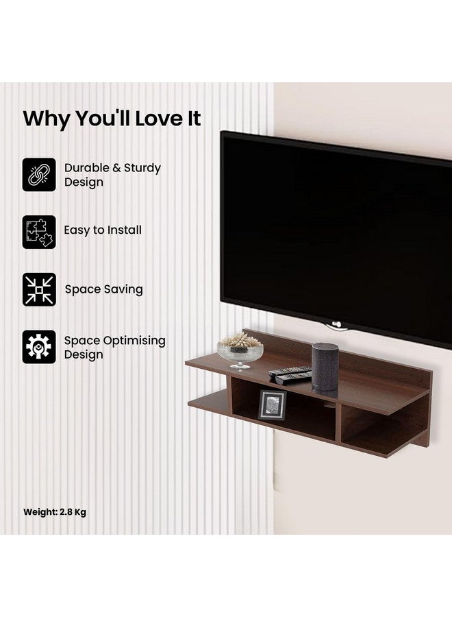 SAVYA HOME SAVYA HOME Wall Mount TV Unit | Premium Engineered Wood | Elegant Look | TV Cabinet for Living Room, Bedroom & Office | Space Saving Design | TV Unit with Storage Cabinet | Brown  - Image 2