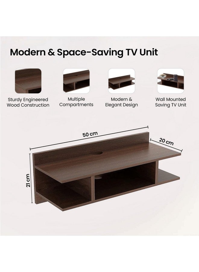 SAVYA HOME SAVYA HOME Wall Mount TV Unit | Premium Engineered Wood | Elegant Look | TV Cabinet for Living Room, Bedroom & Office | Space Saving Design | TV Unit with Storage Cabinet | Brown  - Image 3