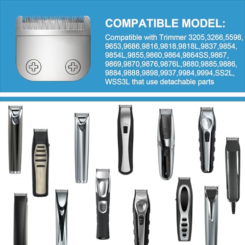 DODAER 59300 Stainless Steel Replacement Detachable 30mm Standard Blade Compatible with WHAL All in One Lithium Ion Trimmer 9864/9864SS/9686/9818A/9854L/9876L/9854/WSS3L/SS2L etc (2 Pack) - Image 3