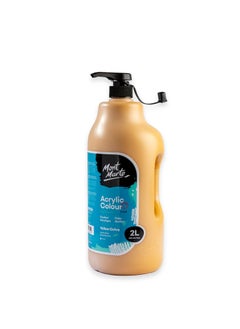 Mont Marte Signature Acrylic Colour 2 Litre Content With Pump Yellow Ochre  - Image 4