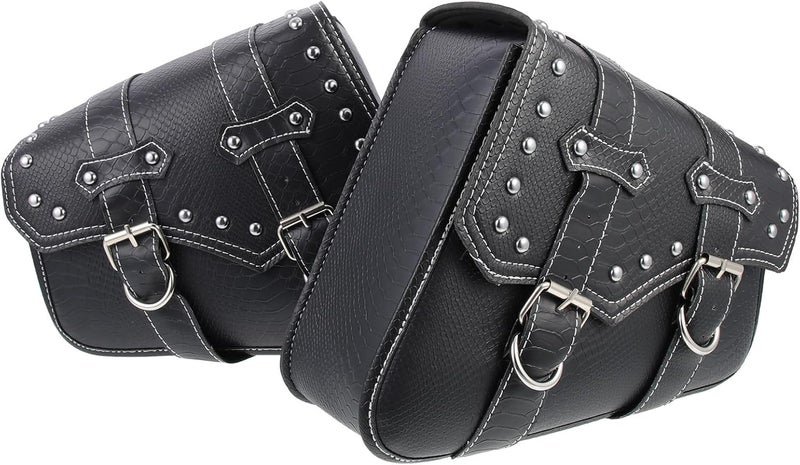 Motorcycle Side Pouch Tool Bag for Motorbike Storage, Hanging Saddlebag Pair Compatible with Jinji 300 and 500ac Cruiser Riders - Image 1