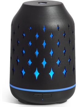 InnoGear InnoGear Aromatherapy Diffuser, 150ml Ceramic Diffuser Ultrasonic Humidifier Cool Mist Essential Oil Diffusers for Home Air Diffuser with 2 Mist Modes Waterless Auto Off, Black 