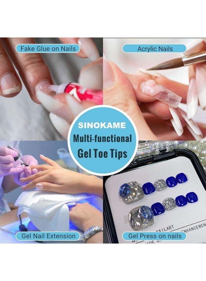SINOKAME Ess On Toenails Short With Nail Glue Kit, Sinokame Full Cover No File Matte Gel Toe Nail Tips For Regular &Small Toenail Beds Short Lengths, 300 Pcs 15 Inclusive Sizes For Up To 10 Pedicures - Image 5