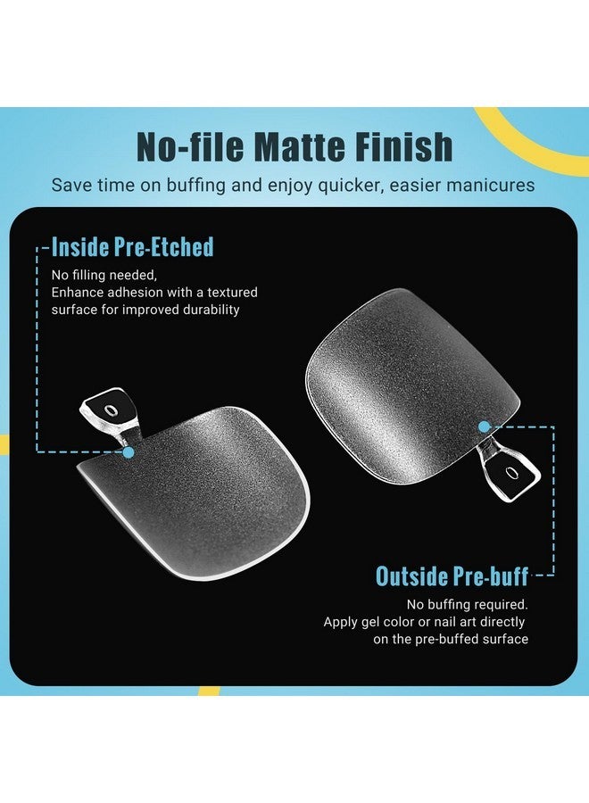 SINOKAME Ess On Toenails Short With Nail Glue Kit, Sinokame Full Cover No File Matte Gel Toe Nail Tips For Regular &Small Toenail Beds Short Lengths, 300 Pcs 15 Inclusive Sizes For Up To 10 Pedicures - Image 2