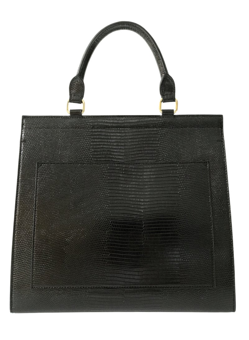 Lalele Large Lunchbag - Black Lizard  - Image 2