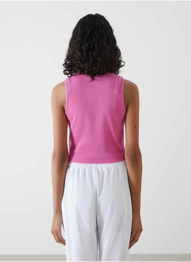 LC WAIKIKI - Crew Neck Textured Women's Tank Top - Image 1