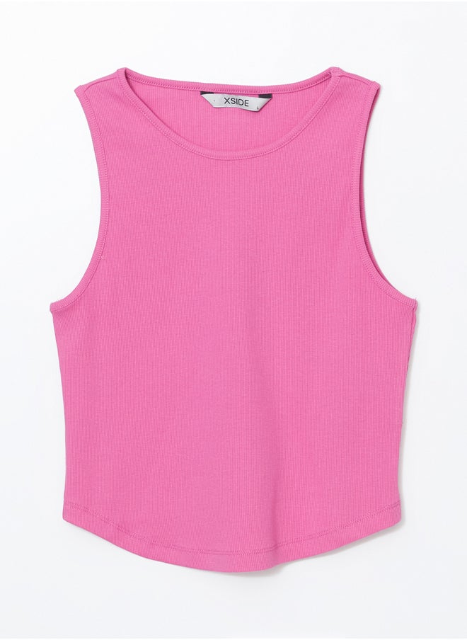 LC WAIKIKI - Crew Neck Textured Women's Tank Top - Image 1