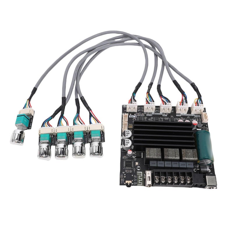 2 Channel Bluetooth Digital Amplifier Board 100W Power Amp Module TPA3221 Chip With Extension Cable For Home Theater Square And DIY Speakers - Image 2