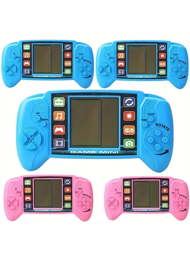 Blue Retro Handheld Game Console Portable LCD Video Player for Kids Gift - Image 1