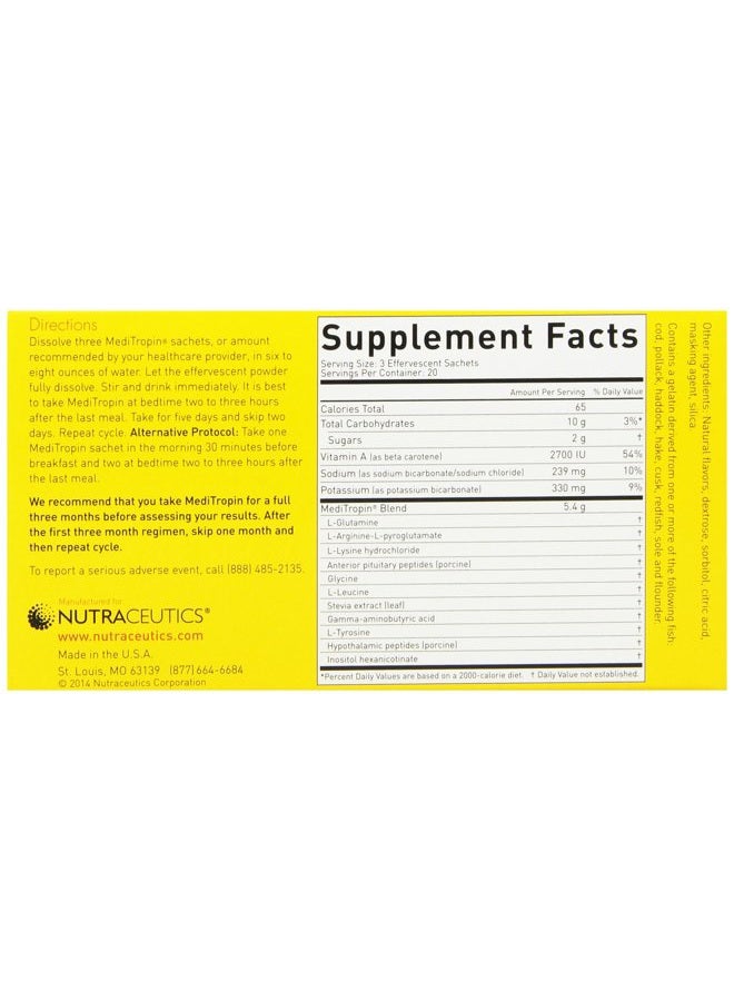 nutraceutics MediTropin Dietary Supplement, 60 Effervescent Sachets, 1.3 lbs Box - Image 2