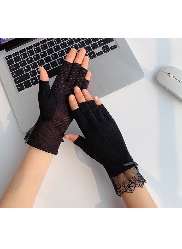 Women's Gloves Driving Gloves Non-slip Sun Protection Summer UV Protection Gloves - Image 1