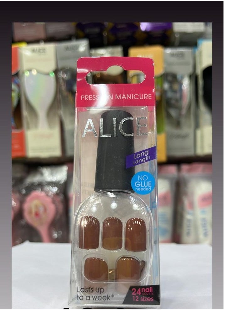 Alice PRESS ON MANICURE NO GLUE NEEDED NAILS 24PCS  - Image 2