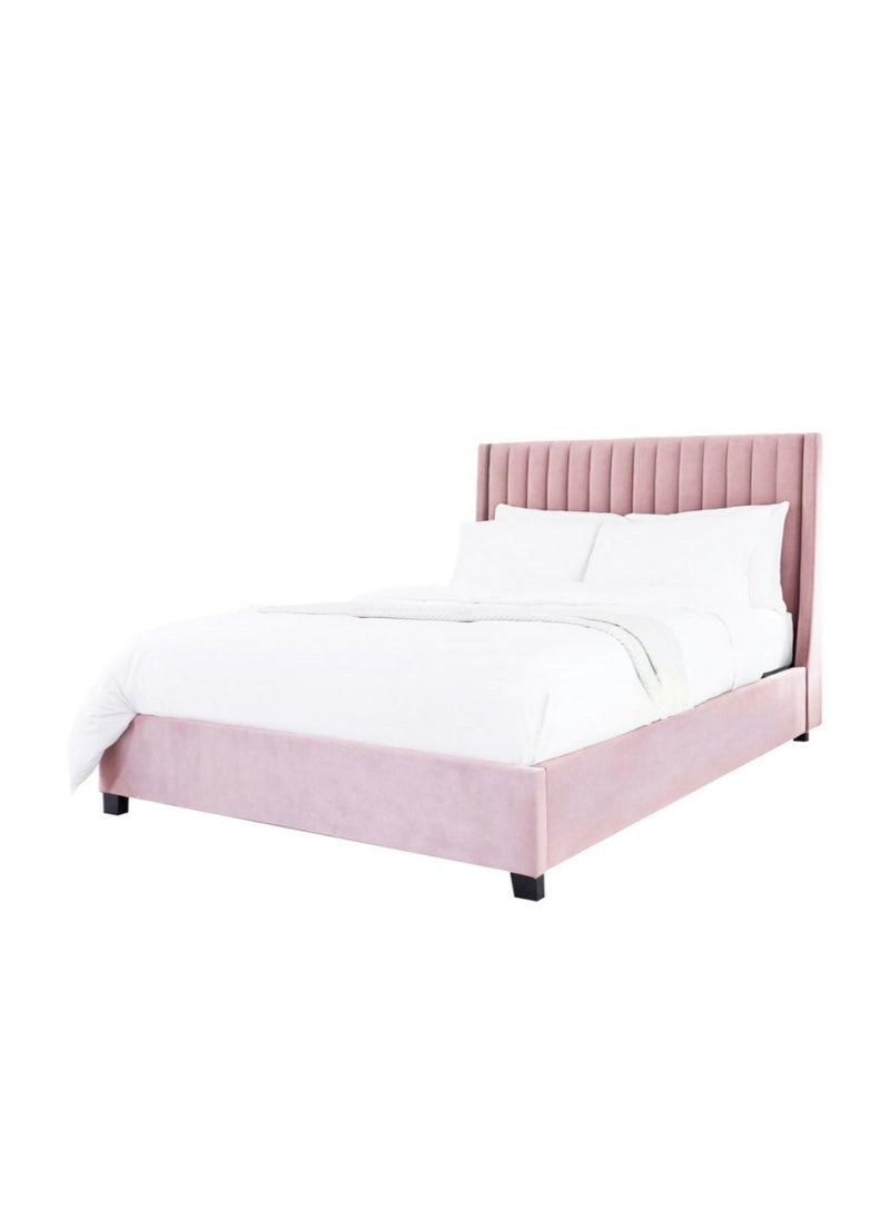 Arabell Wingback Bed Velvet Platform Bed Modern Design Free Installation Tuscany Queen Size 160 x 200 Cm