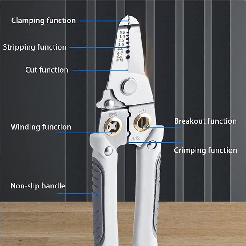 MATSON Multifunctional Wire Stripper Crimper Cable Cutter Pliers Professional Electrical Wire Stripping Tool Multipurpose Wire Stripper for Electrical Cable Cutting WIRE STRIPPER - Image 5