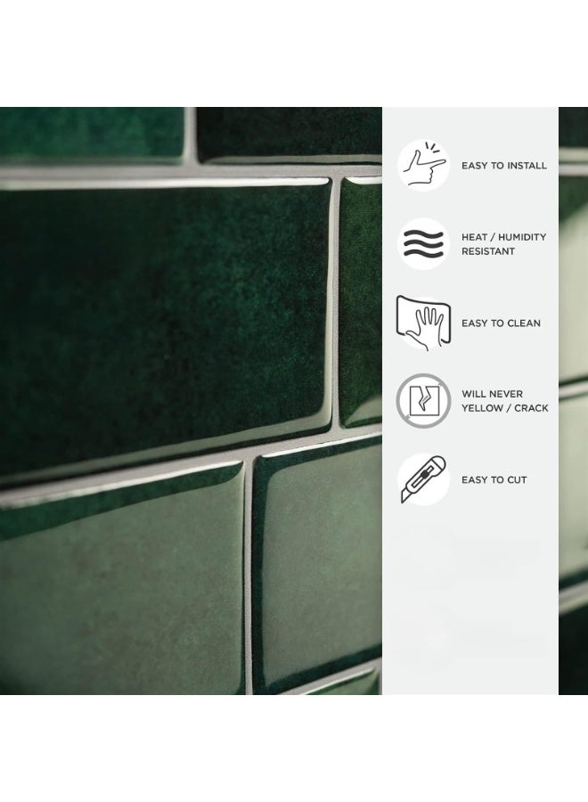 5 قطع - بلاط خلفي قابل للتقشير واللصق ثلاثي الأبعاد لاصق قابل للتقشير واللصق للمطبخ والحمام وبلاط الحائط - Image 3