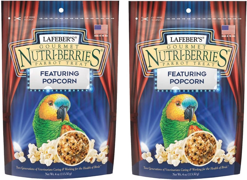 ليفبير لافيبرز (LAFEBER’S) بوبكورن نوتري-بريز (Popcorn Nutri-Berries)، مخصص للببغاوات، عبوة وزنها 4 أونصات (تحتوي على 2 عبوات) - Image 1