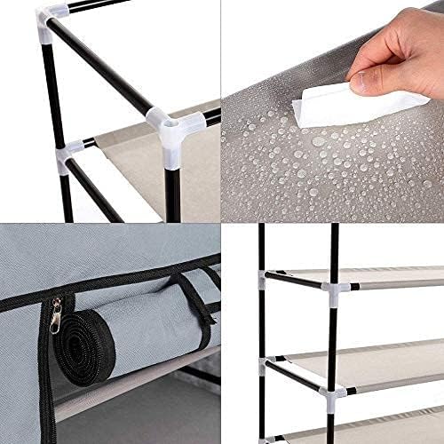 Jaffix Multipurpose Baby Wardrobe/Cabinet/Multipurpose Storage Rack, Foldable, Collapsible Fabric Wardrobe Organizer for Clothes (Plastic and Non Woven Fabric) (9 - Layer, Blue) - Image 5