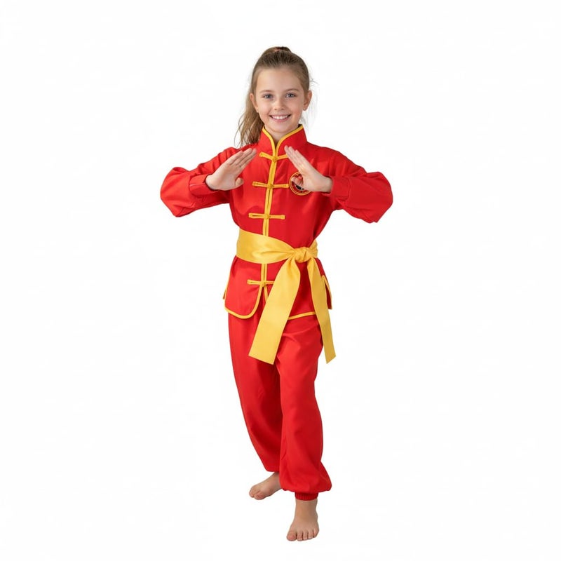 STIOEDYUAN Kids Kung Fu Suits Tai Chi Uniform Chinese Martial Art Wing Chun Clothing Sets Red 45T - Image 2