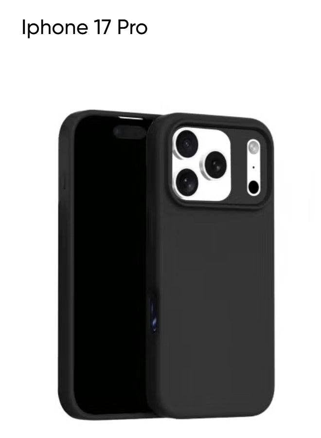 JAJEEK Apple iPhone 17 Pro 5G 2025 Soft Liquid Silicone Case Cover (MCRPSN) - Black - Image 1