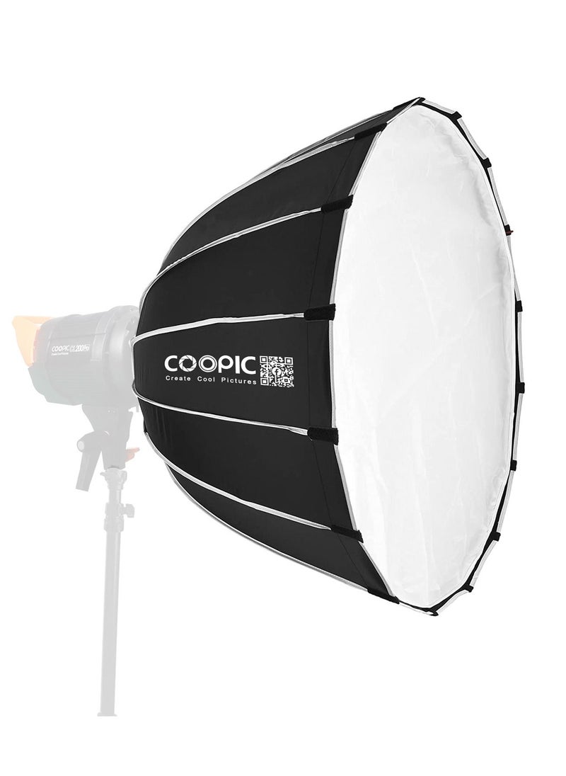 Coopic COOPIC CS-90 90cm/35.4inch 2-Pack Large Portable Softbox Professional Deep Parabolic Photography Quick Softbox with Carrying Bag for Live Stream Studio Photography Portrait Video,etc  - Image 2