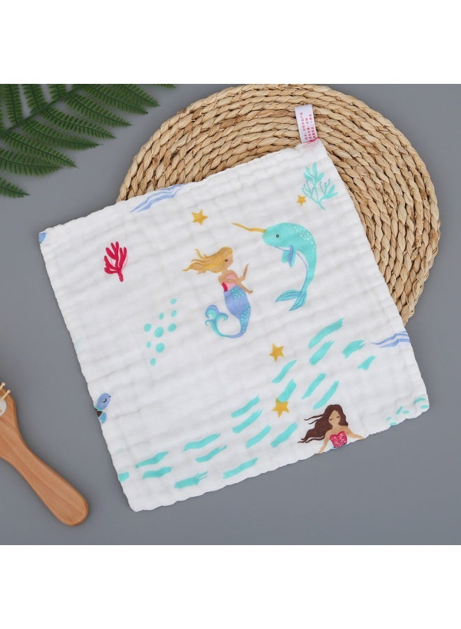 Baby's Cotton Muslin Reusable Wash Cloth (Pack of 10,30 x 30cm) - Image 5