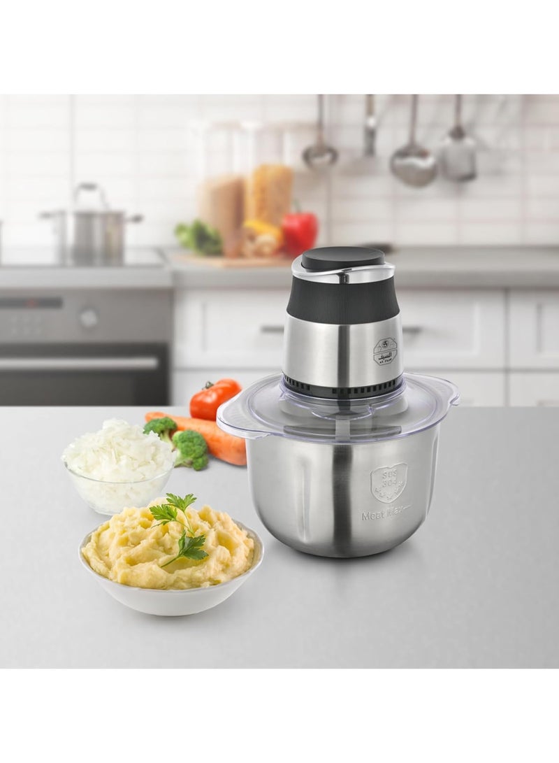 Alsaif Al Saif steel food processor, 4 liters - 800 watts 4 L 800 W E02431 SILVER - Image 5