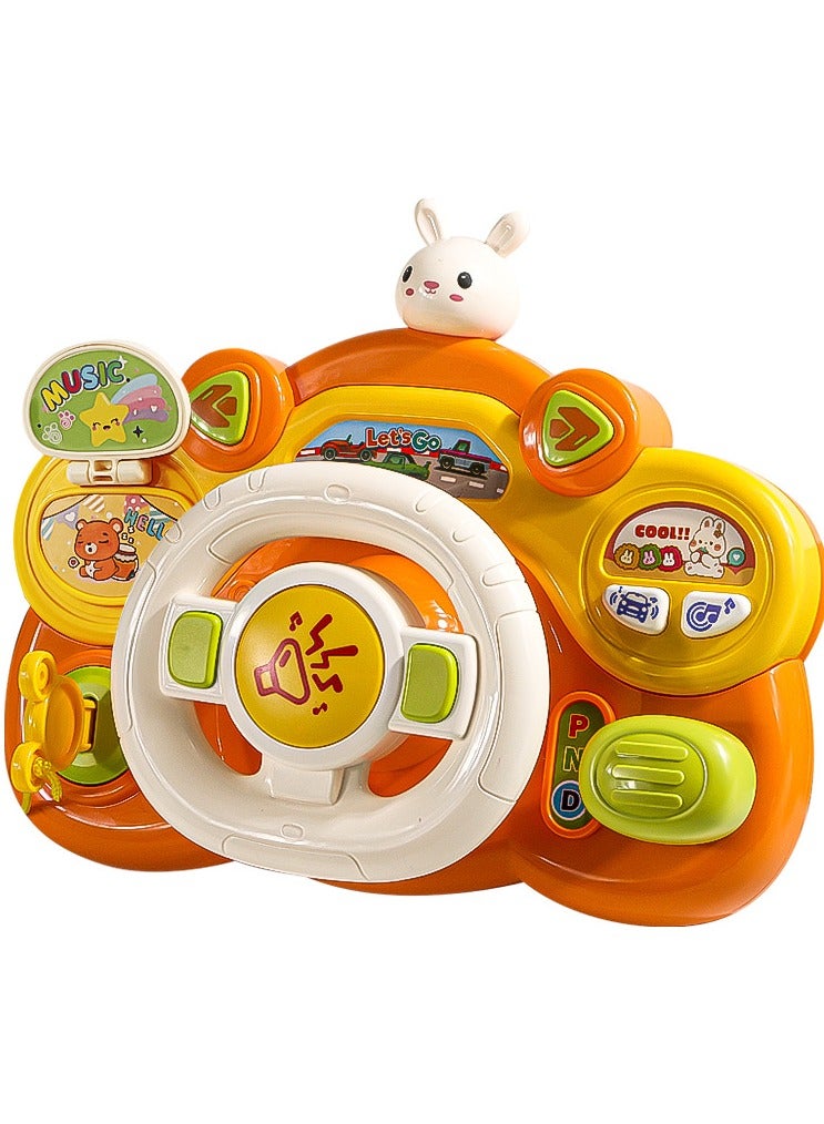 هالامودو لعبة عجلة القيادة مع الصوت والضوء ، تتظاهر بمحاكي القيادة ، لعبة الحسية للتعلم التعليمي التفاعلي للأطفال الصغار - Image 1