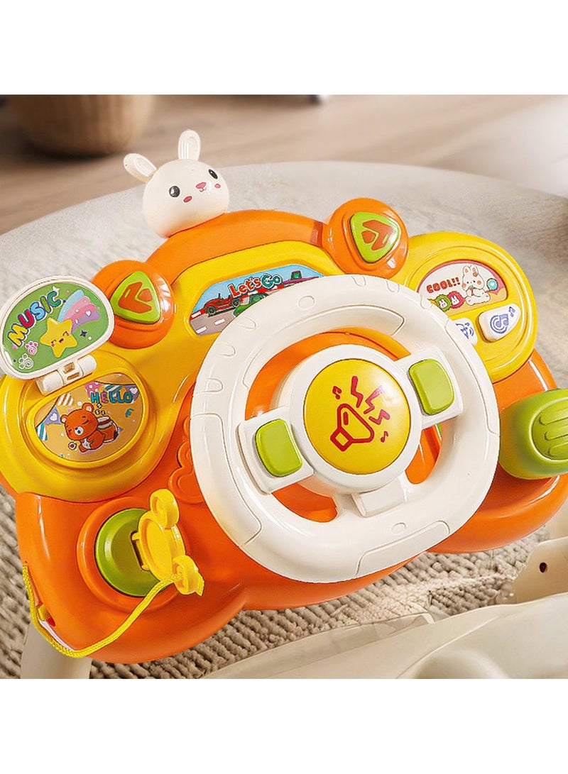 هالامودو لعبة عجلة القيادة مع الصوت والضوء ، تتظاهر بمحاكي القيادة ، لعبة الحسية للتعلم التعليمي التفاعلي للأطفال الصغار - Image 3