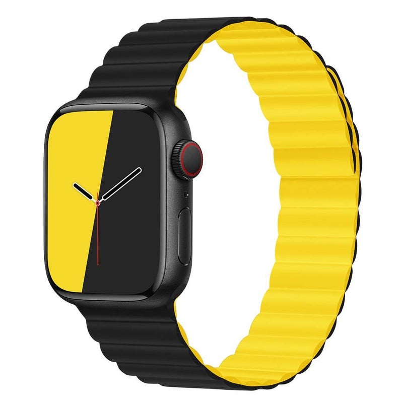 AD سوار ساعة ذكية سوار رياضي من السيليكون متوافق مع Apple Watch Ultra بملاءمة قابلة للتعديل وحزام بديل للاستخدام اليومي باللون أسود قابل للتعديل باللون الأسود - Image 1