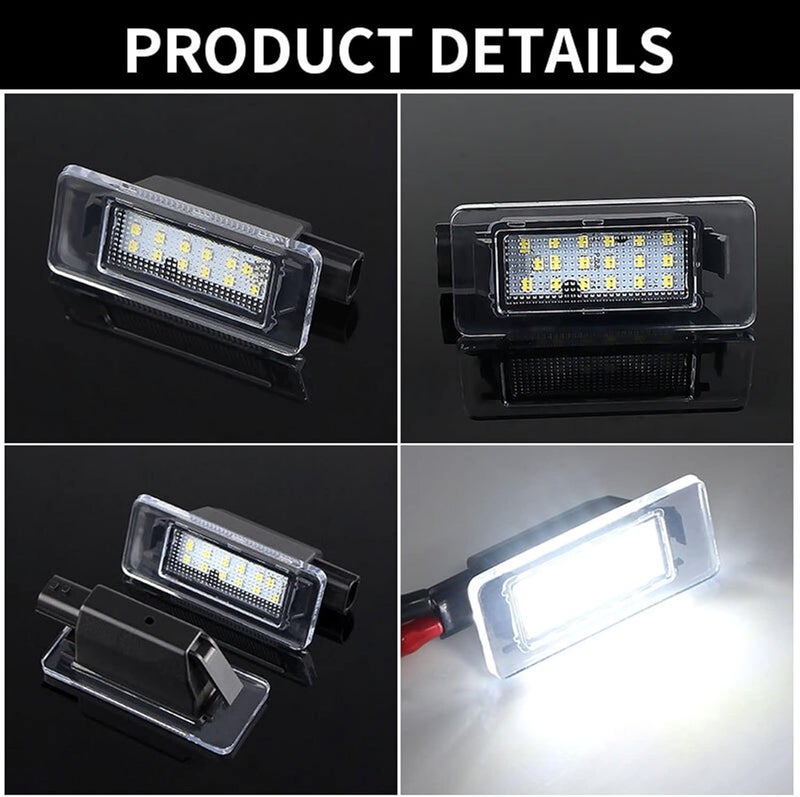 QASULER 2Pcs 12V White LED License Plate Lights - Image 5