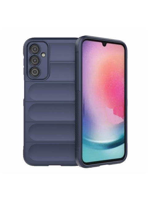 Phone case cover Magic Shield TPU + Silicone Shockproof Phone Case For Samsung Galaxy A24 (Dark Blue)