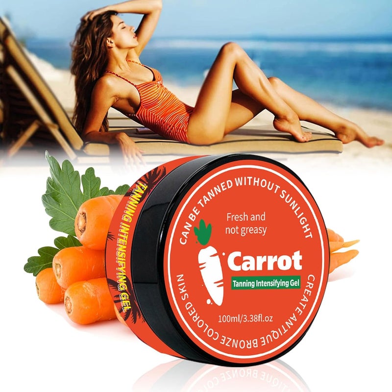 Carotene Tanning Gel Carrot Tanning Gel Luxury Intensive Tanning Gel Tanning Accelerator Cream Gel for Natural Tan Skin Tanning Gel for Outdoor Sun  Sunbeds 1PC