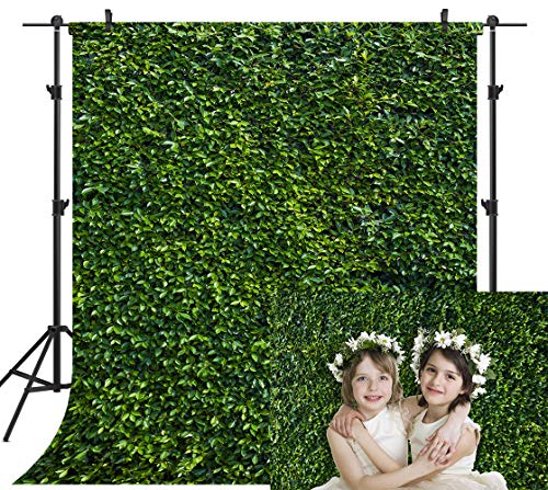 OUYIDA 8X8FT Green Leaves Photography Backdrops Leaf Green Vertical Texture Backdrop Birthday Background for Birthday Party Seamless Photo Booth Vinyl Backdrop PCK41B - Image 2