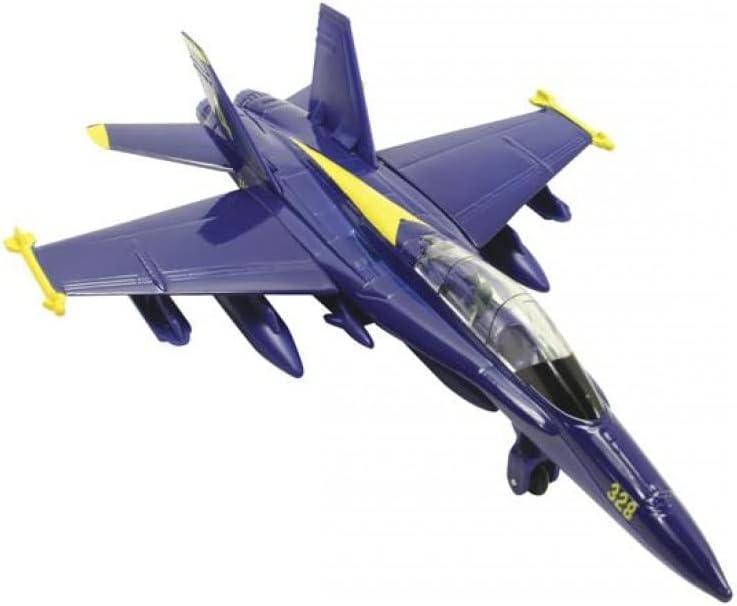 Playmaker Toys Die Cast Pull Back Blue Angel F/A-18 Super Hornet Model - Image 1