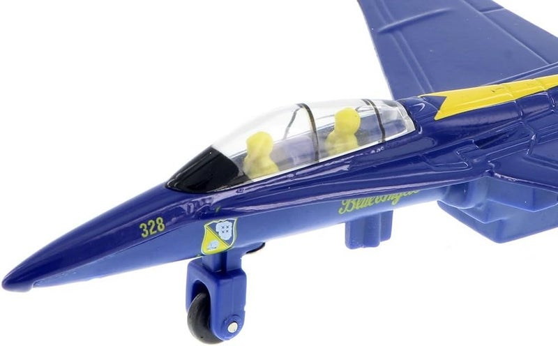 Playmaker Toys Die Cast Pull Back Blue Angel F/A-18 Super Hornet Model - Image 3