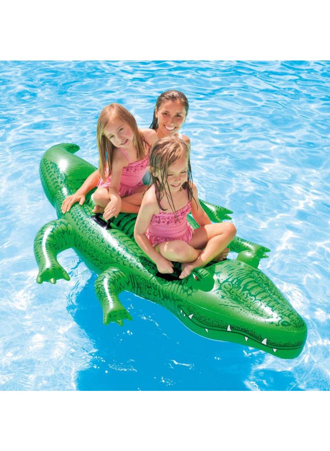 INTEX Crocodile Gator Ride-On Pool Float - Green 66x34inch - Image 1