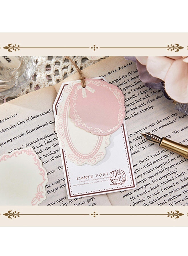 30 Pieces Light Picking Memory Past Series Relief Notes, Hand Account 3D Collage Decoration Retro Material Paper, Pink - Image 2