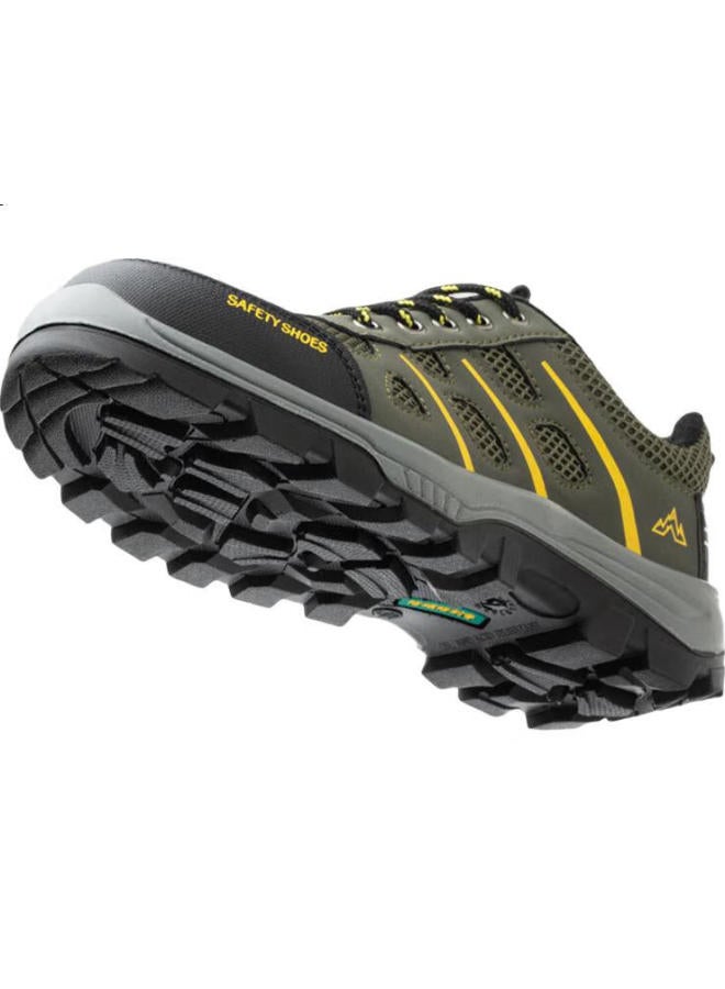 Old housekeeper Laoguanjia Safety Shoes For Men, Summer Large-Hole Breathable Steel Toe Anti-Smashing Anti-Puncture Wear-Resistant Safety Functional Shoes 035 43