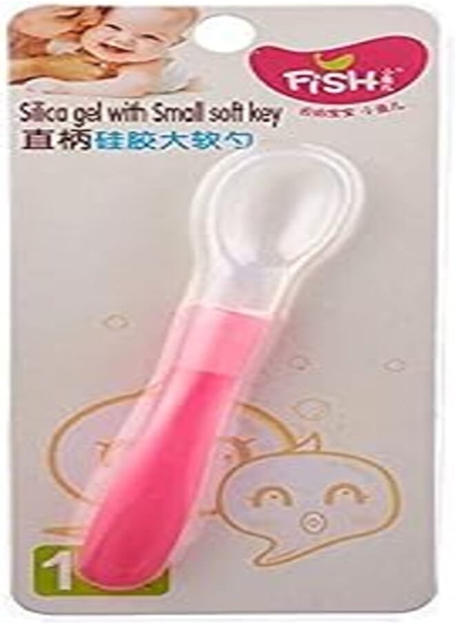 FISH Little Fish Silicone Baby Spoon - Pink 