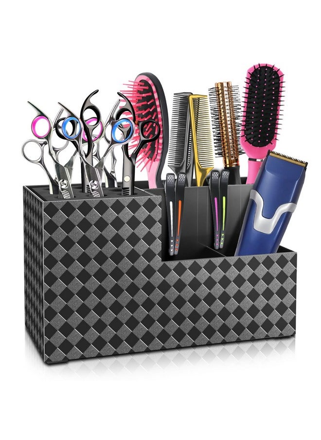 NICEMOVIC - NICEMOVIC Barber Scissors Holder Box, Barber Accessories Barber Supplies, Professional Salon Hairdressing Scissors Rack Holder Storage Organizer for Hairstyling Combs Clips Brushes - Image 1