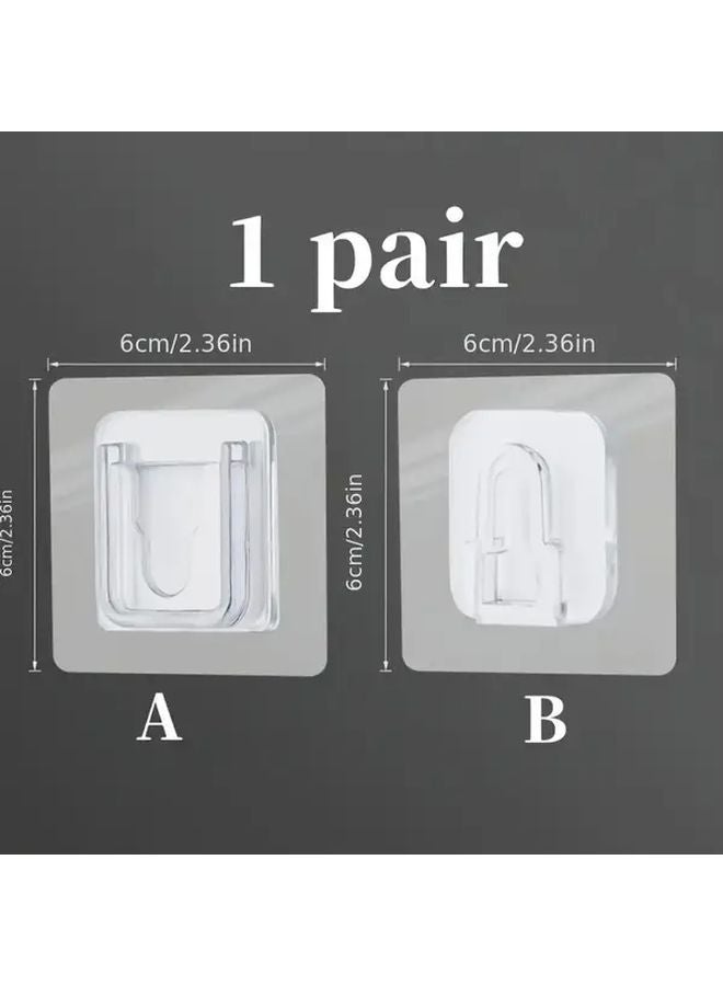 20 قطعة من خطافات الحائط اللاصقة المقاومة للماء متينة البلاستيك تركيب بدون حفر متعددة الأغراض - Image 4