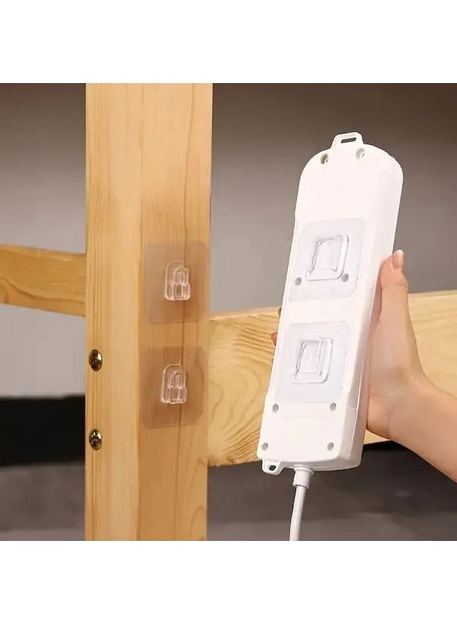 20 قطعة من خطافات الحائط اللاصقة المقاومة للماء متينة البلاستيك تركيب بدون حفر متعددة الأغراض - Image 3