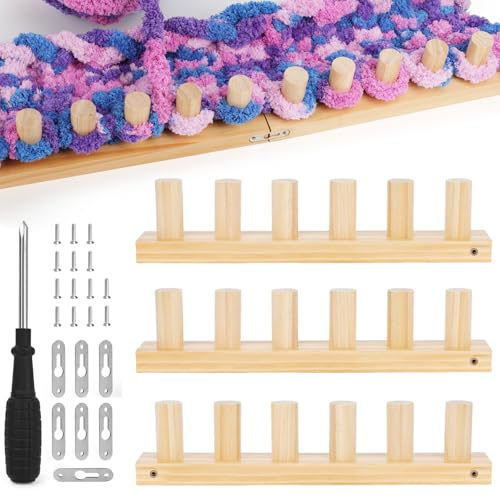 Aeelike Wooden Loom Kit for Blankets 39 inch DIY Handmade Extra Jumbo Chunky Yarn Crochet Knitting Tool Making Blanket for Adults Beginners Gift for Crafts Lover - Image 1