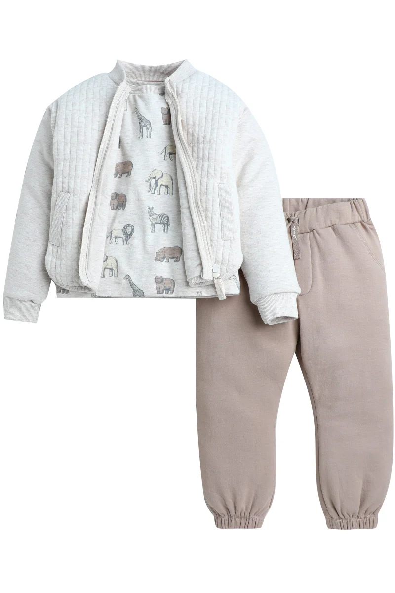Dirkje Dirkje 3-Piece Boys Animal Print Jacket Set - 12M to 4Y
