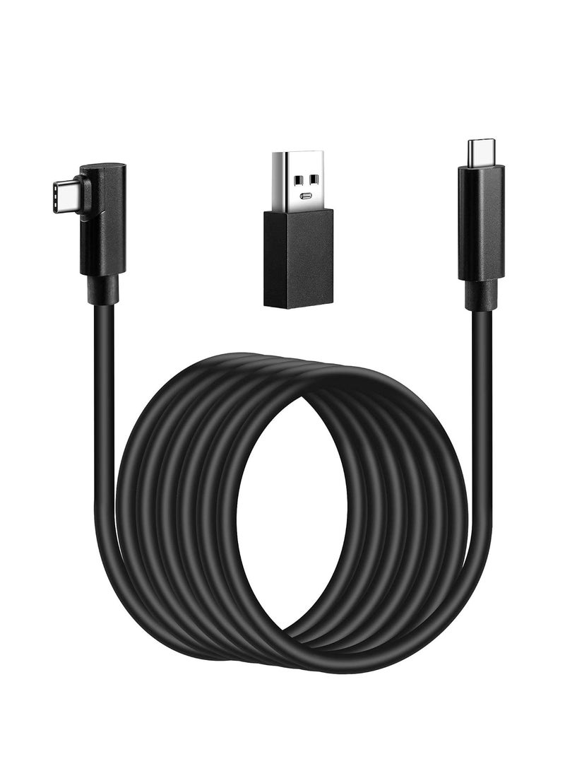 كابل توصيل متوافق مع Oculus Quest 2 بطول 16 قدمًا لكابل سماعة الواقع الافتراضي Oculus Quest 2 / Quest 1 USB 3.0 Type C إلى C كابل شحن عالي السرعة لنقل البيانات لأجهزة الكمبيوتر المخصصة للألعاب - Image 1