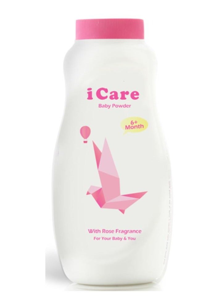 خمس خمسات آى كير بودرة معطرة للآطفال برائحة الورد 200جرام - Image 1